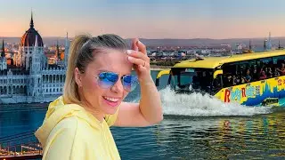 Centrul orasului Budapesta si cu autobuzul amfibie pe Dunare