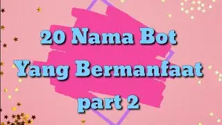 USEFUL TELEGRAM BOT PART 2