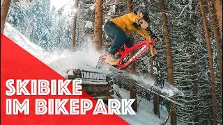 SNOWBIKE IM BIKEPARK | DOWNHILL BIKE TRANSFORMATION | LENZERHEIDE MIT JIBBERIST