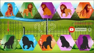 @15 Mencocokkan gambar Singa (lion madagaskar) | menebak gambar siluet