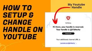 How to change handle on youtube?