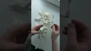 White fox bjd doll furry 