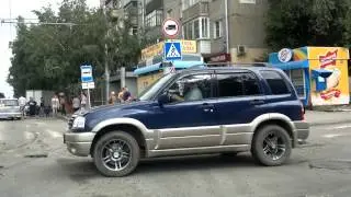 авария на ул. Степная - ул. Станиславского Новосибирск 05.08.2013
