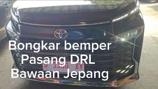 Bongkar Bemper Voxy 2023, Pasang Fog Lamp Led ilumination Asli Jepang