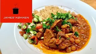 Marokkansk lammetagine med couscous - en ide til påskebordet.