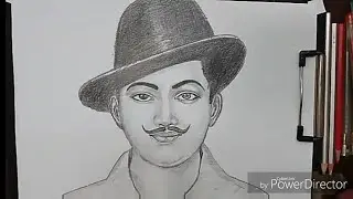 How to draw Bhagat Singh Face | Bhagat Singh Scetch