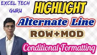 HIGHLIGHT ALTERNATE ROW | Conditional Formatting with ROW + MOD