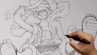 How To Draw Luffy Gear 5 | One Piece Anime | Drawing Step-by-step Process