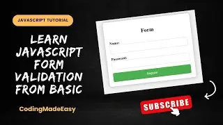 JavaScript Form Validation For Basic | Learn JavaScript | JavaScript Tutorial For Beginner 