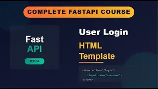 FastAPI # 0034 # User Login HTML Template