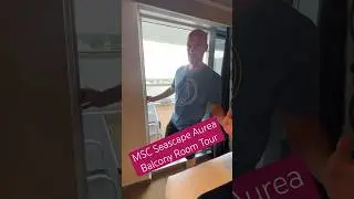 Cruise Balcony with LOUNGERS?!? MSC Seascape Aurea Balcony Room Tour!