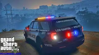 Playing GTA 5 As A POLICE OFFICER City Patrol| GTA 5 Lspdfr Mod|