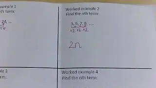 Finding the Nth term rule