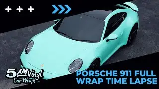 Full Porsche 911 Wrap wrapped in Mint