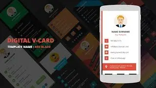 Digital Business Card Template | Digital vCard Template - RedBlade
