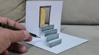 3d drawing easy on paper step by step