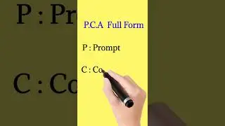 P.C.A  Full form  |  Full form of PCA  | 