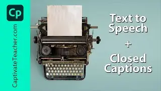 Text to Speech in Your Adobe Captivate Classic 