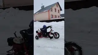 дрифт трайк по снежку