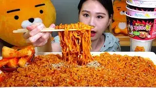 SUB 까르보불닭볶음탕면 먹방 Mukbang