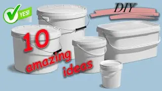 🔊DIY10 ИДЕЙ ИЗ ПЛАСТИКОВЫХ ВЕДЕР своими руками. ИДЕИ поделок из джута и ведер. Jute craft ideas easy
