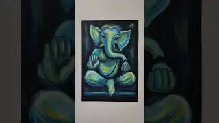 Draw Ganpati Bappa with Oil Pastels 😍😱 #oilpastel #ganesh #ganeshchaturthi #ganpati