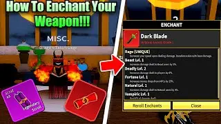 [Blox Fruits] How To ENCHANT Your SWORD/GUN In Update 20!!!