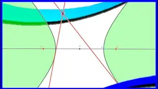 Tangente a una hipérbola desde un punto exterior (Circ.FOCAL)