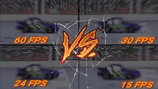 60 Fps vs 30 Fps vs 24 Fps vs 15 Fps in FR LEGENDS (framerate comparison)