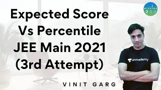 Expected Score Vs Percentile JEE Main 2021 (3rd Attempt) | JEE Maths | Mission JEE | Vinit Garg