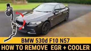 How to remove EGR valve and egr cooler on BMW F10 F11 520d 530d 535d 525d 550d N47 N57 engine