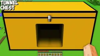 What is HIDDEN inside THE BIGGEST CHEST TUNNEL in Minecraft? I found THE LONGEST TUNNEL CHEST!