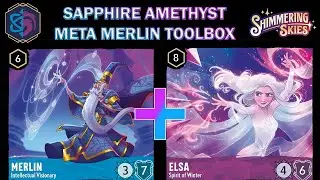 🔵🟣 SAPPHIRE AMETHYST FINALLY META? - MERLIN TUTOR TOOLBOX DECK PROFILE - Disney Lorcana