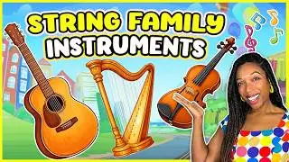 String Instruments for Kids | Violin, Viola, Cello, guitar, dulcimers fun | Miss Jessica’s World