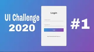Advance UI Design Trend 2020 Login Screen(Source code 👇)#1