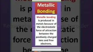 Metallic Bonding #youtubeshorts