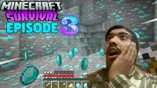 Minecraft survival series part 3 | I found diamond | Minecraft mod |
