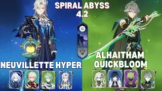 NEW 4.2 Abyss! Furina Neuvillette Hypercarry & Alhaitham Quickbloom