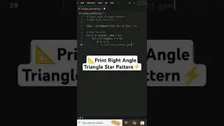 triangle star pattern in python with loops💻✨🐍 