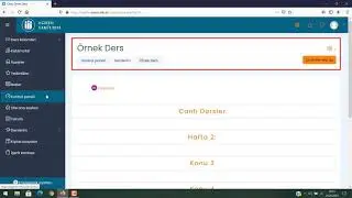 2. Moodle Kontrol Panelini Tanıyalım