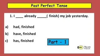 Test 25# Past Perfect Tense | Part 1