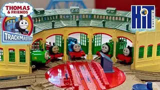2006 Trackmaster Thomas At Tidmouth Sheds Playset Review & Run | Flip Face R/C Thomas