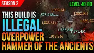 Overpower Hammer of the Ancients Season 2 Barbarian Build I Diablo 4