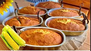 Panque de elote tierno 🌽 con mantequilla,esponjoso y húmedo 