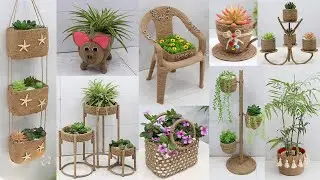 10 Best Out Of Waste Ideas for Plant Pots | Jute Recycling Craft Ideas