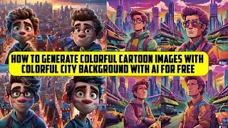 How to Generate Colorful Cartoon Images with Colorful City Background with AI for Free