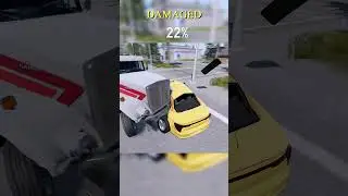 Semi truck vs Cars - BeamNG.drive #shorts