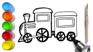 cara menggambar kereta api
