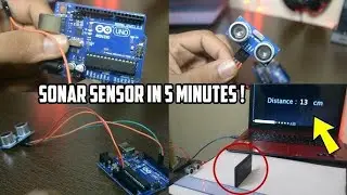 Make An Ultrasonic Distance Sensor Using Arduino In Under 5 Minutes! Easy Arduino Project