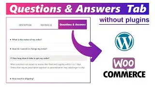 Add Question & Answer tab in Woocommerce product page without plugins [19]